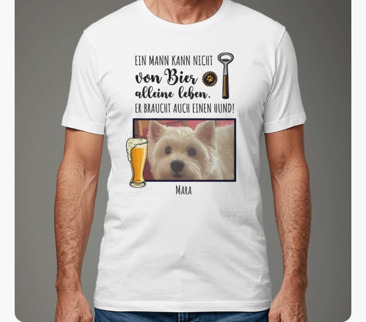 Customer photo review of Bier & Wuff - Individuelles T-Shirt