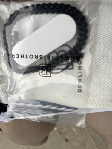 Customer photo review of Black Woven Chain Bracelet in Black