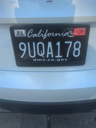 Customer photo review of 2011-2022 CALIFORNIA LICENSE PLATE DMV.CA.GOV - BLACK WITH WHITE TEXT 6"x12" (156.5mm x 305mm)