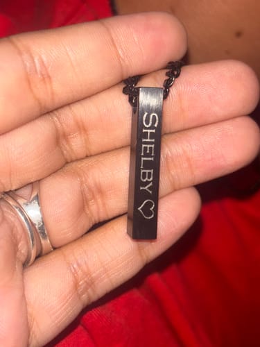 Customer photo review of Matte Rectangle Bar Urn Pendant