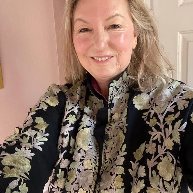 Customer photo review of Long Kashmiri Woolen Jacket with Floral Embroidery