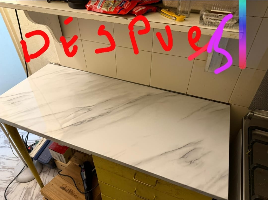 Customer photo review of MarmoFlex™ | Lámina de Vinilo Adhesivo Efecto Mármol 10mx60cm