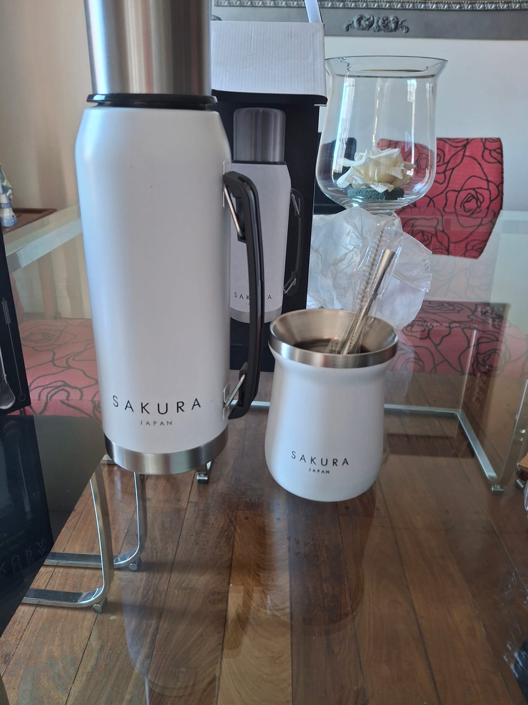 Customer photo review of Mate Sakura Blanco Con Bombilla Y Limpiador 236 Ml