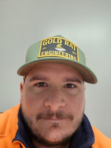 Customer photo review of Country Stitch Trucker | GREEN DENIM - KHAKI  Gold rat Engineering