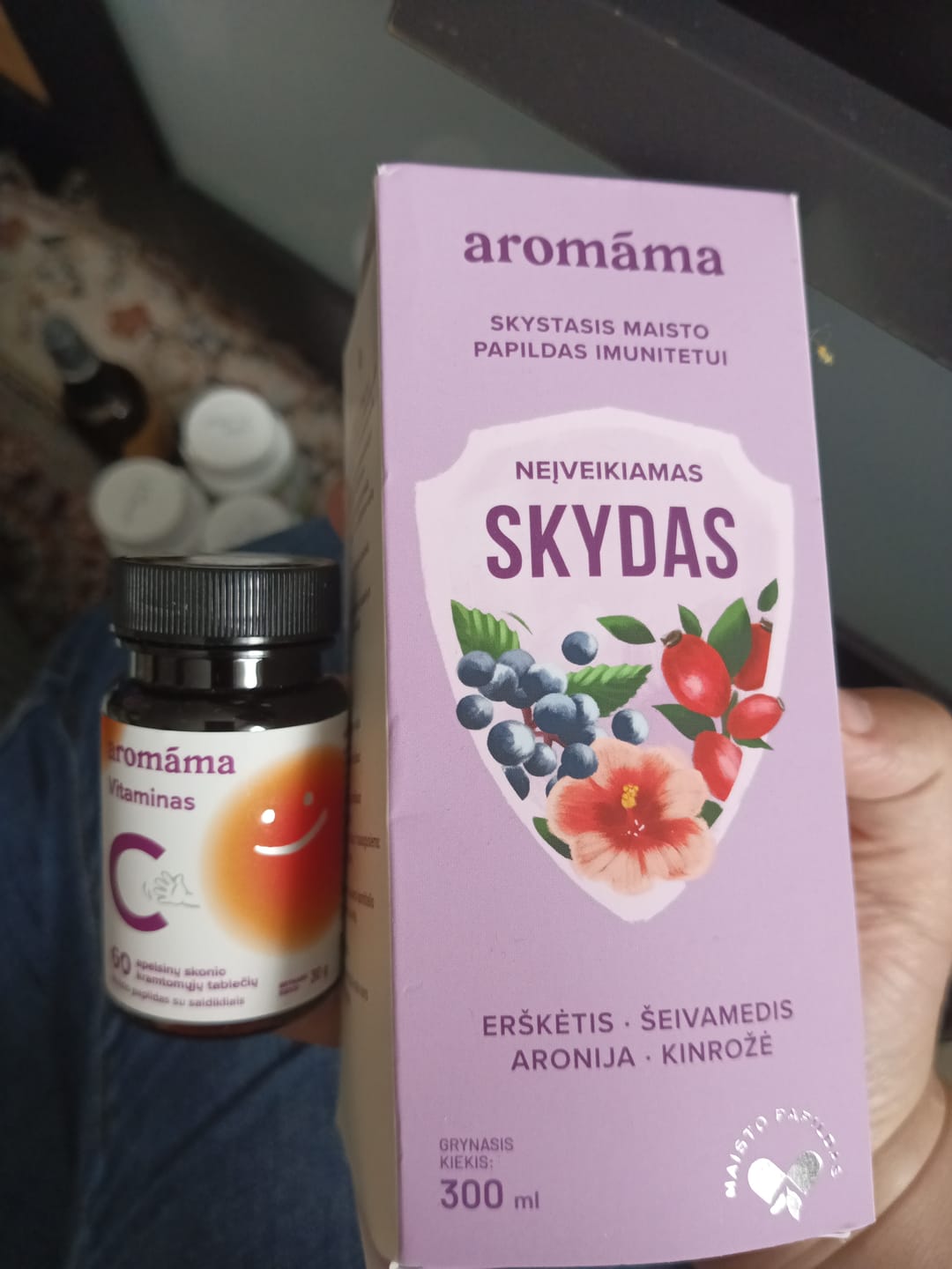 Customer photo review of Maisto papildo „Neįveikiamas skydas“ ir kramtomojo vitamino C rinkinys