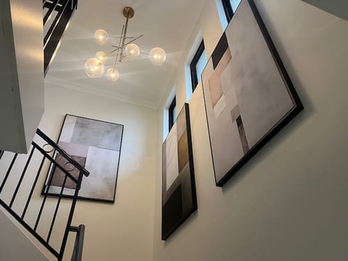 Customer photo review of Zen Garden, Black and white, Abstract Art Trio