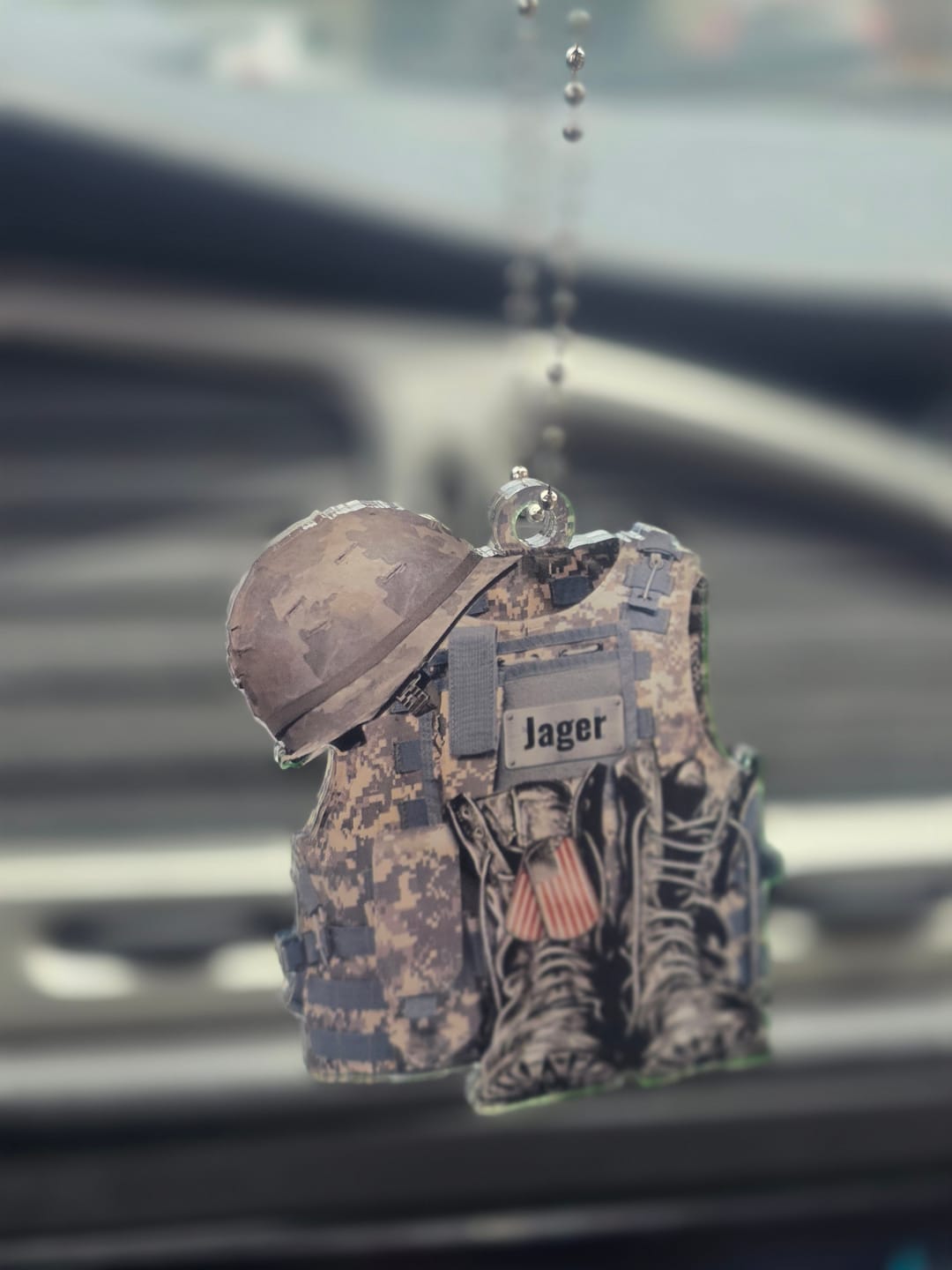 Customer photo review of Military Uniform - Boots & Hat - Personalized Flat Acrylic Ornament