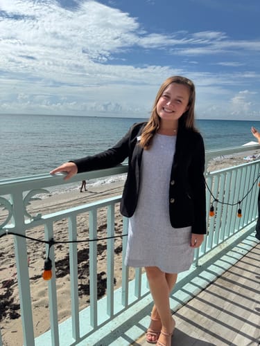 Customer photo review of GOLD OCEAN LETTER NECKLACE