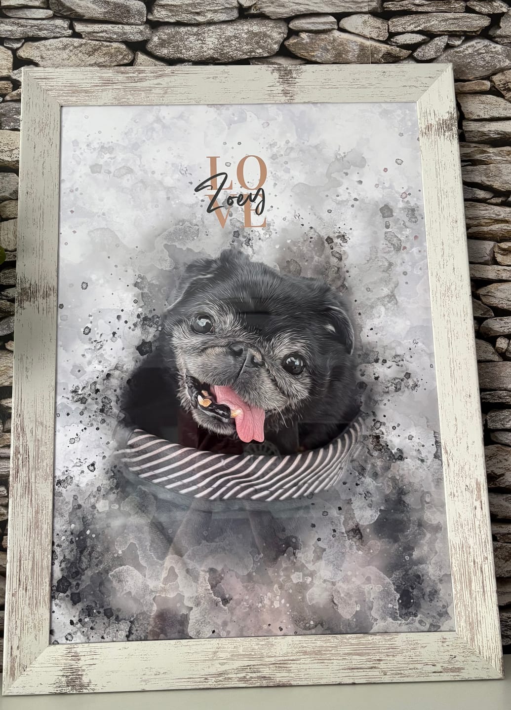 Customer photo review of Personalisiertes Portrait Poster und Leinwand - Aquarell Stil