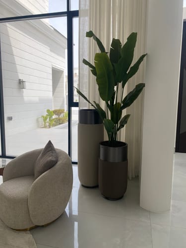 Customer photo review of Skyline Stainless Steel and PU Leather Planter Box  75cm TG-P05