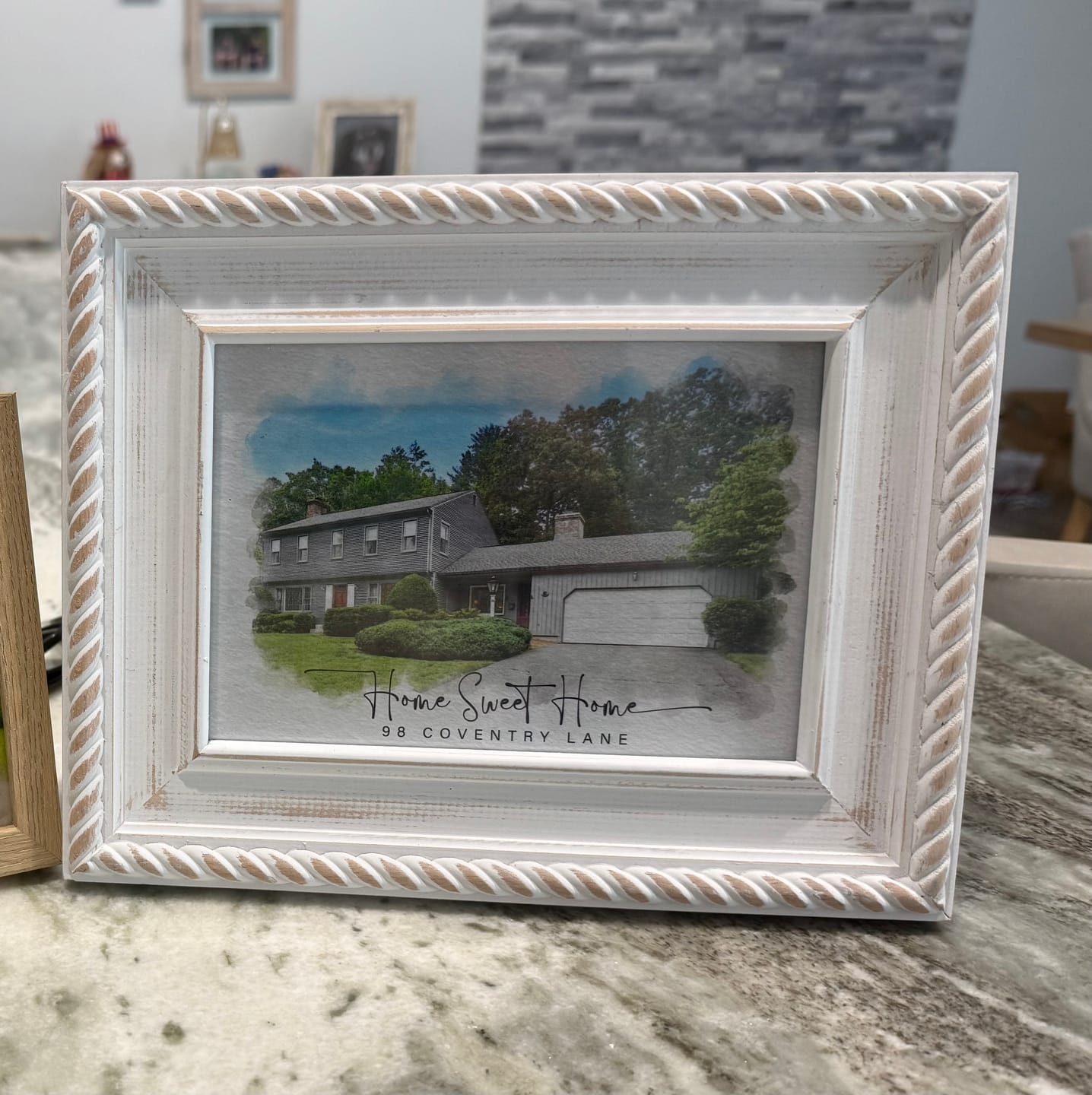 Customer photo review of Custom Watercolor Home Portrait