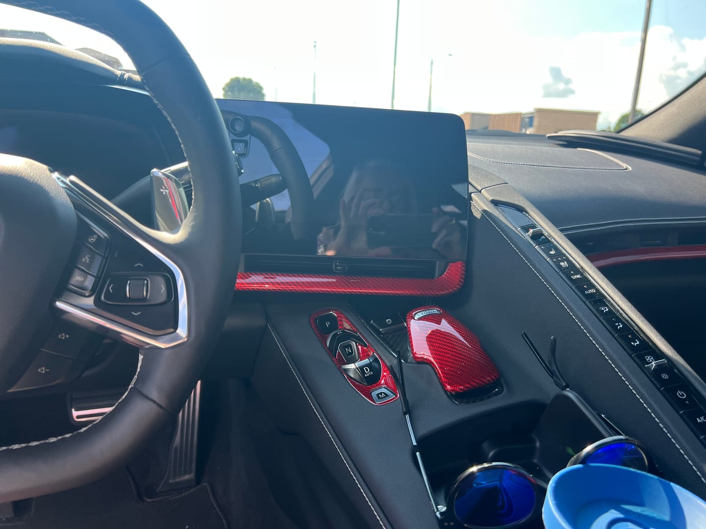 Customer photo review of C8 Corvette Dash Chrome Trim Carbon Fiber Cover Kit