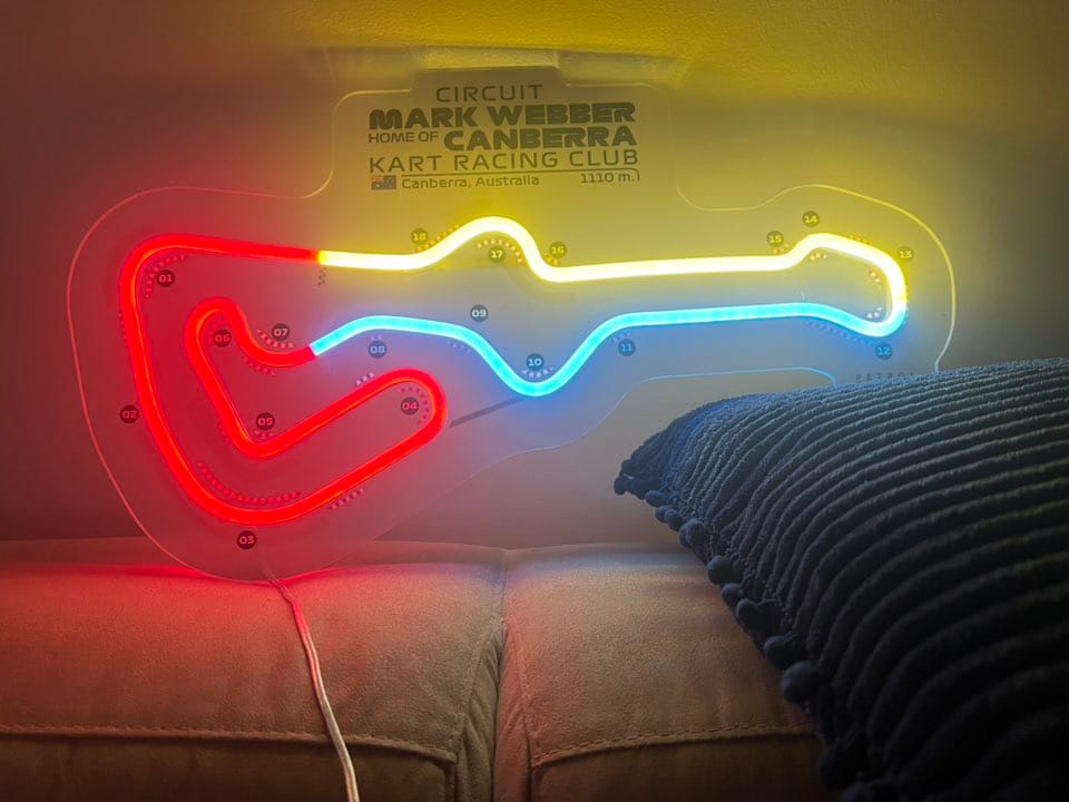 Customer photo review of Your Custom Neon Race Track