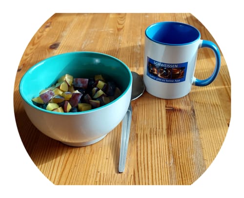 Customer photo review of TassenExpress - Becher Keramik Tasse mit Logo bedruckt 325ml Firmenlogo