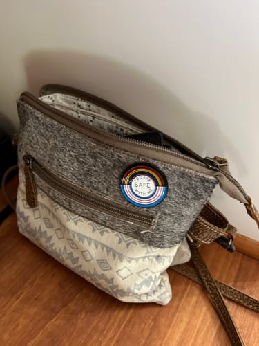 Customer photo review of You Are Safe With Me Pin