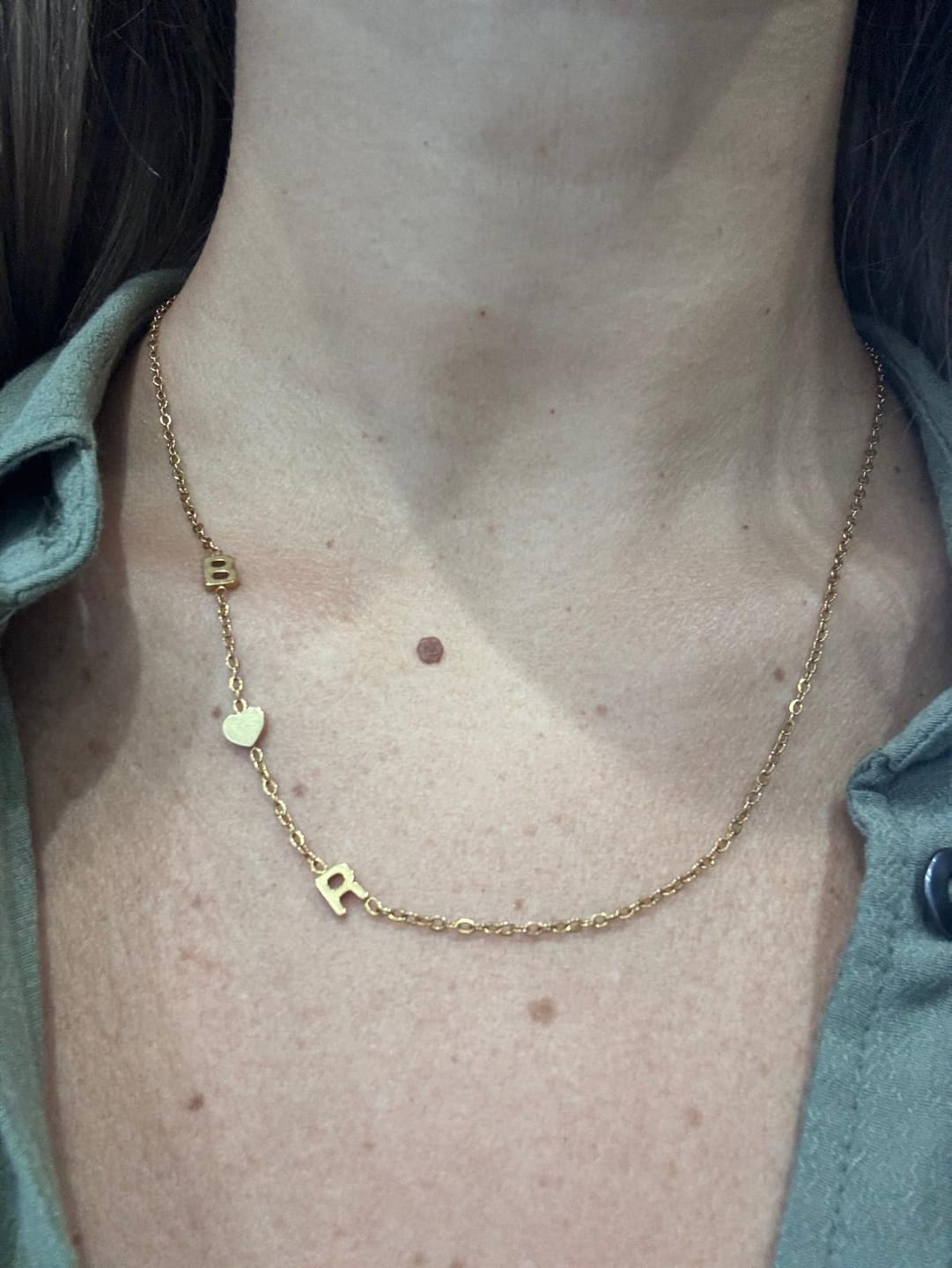 Customer photo review of Collana Personalizzata con Iniziali Laterali