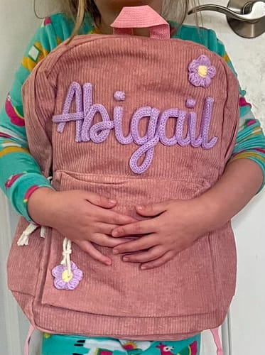 Lindsay C. review of KNIT & CARRY – Personalized Knitted Backpack image 1 out of 2