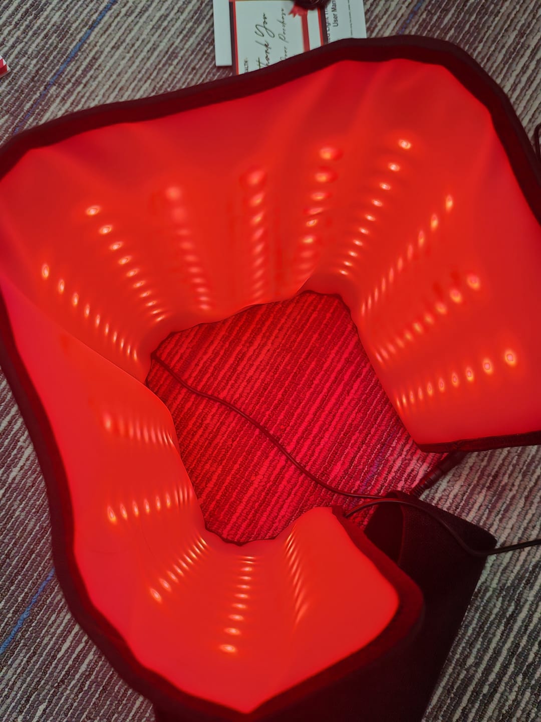 Customer photo review of Lumyhealth Multi-Spectrum Red Light Therapy Pad