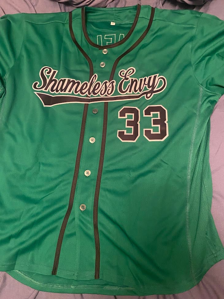 Customer photo review of Custom Black White Classic Style Authentic Baseball Jersey