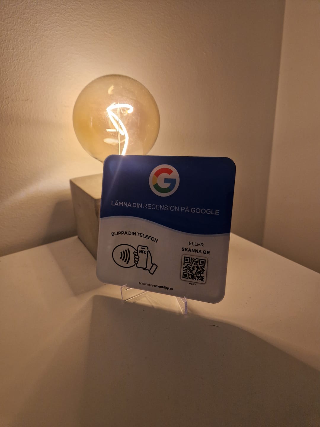 Customer photo review of Google Recensionsplatta