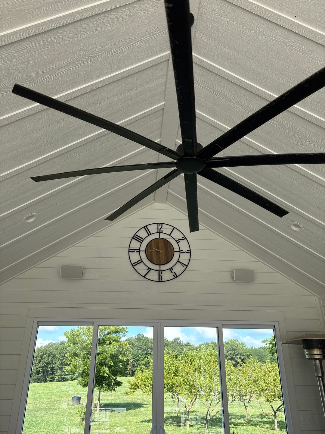 Customer photo review of Wood and Metal Wall Clock