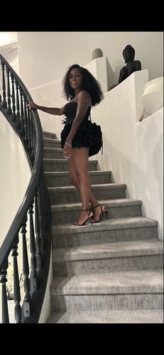 Customer photo review of Sophia Rose 3-D Skirt Set -Black