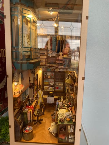 Customer photo review of Sewing Room DIY Wooden Book Nook Shelf Insert