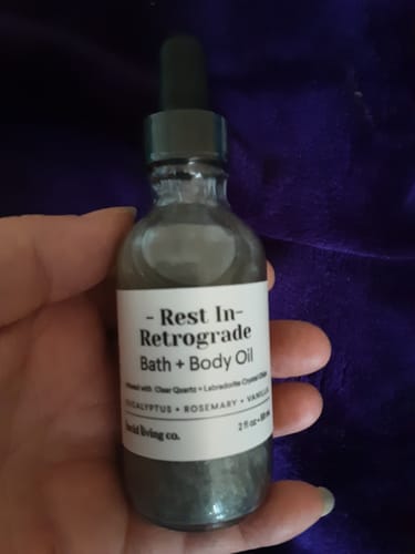 Customer photo review of Limited Edition Rest in Retrograde Bath & Body Oil