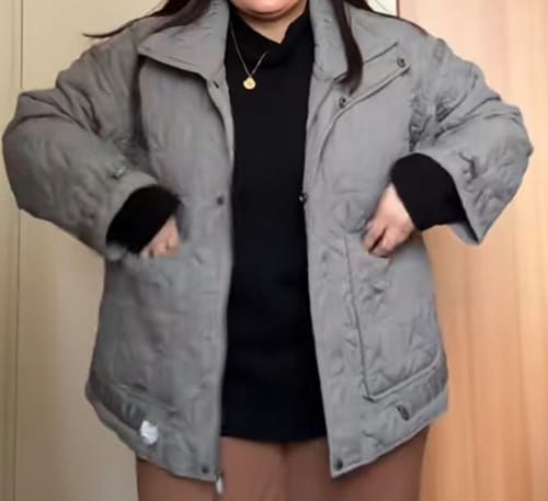 Customer photo review of Chaqueta Acolchada Ajustable Gray