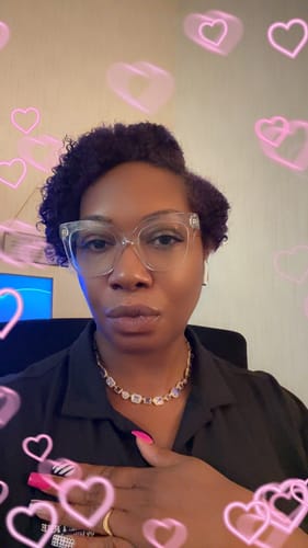 Customer photo review of Iris Purple Solstice Gemstone Necklace