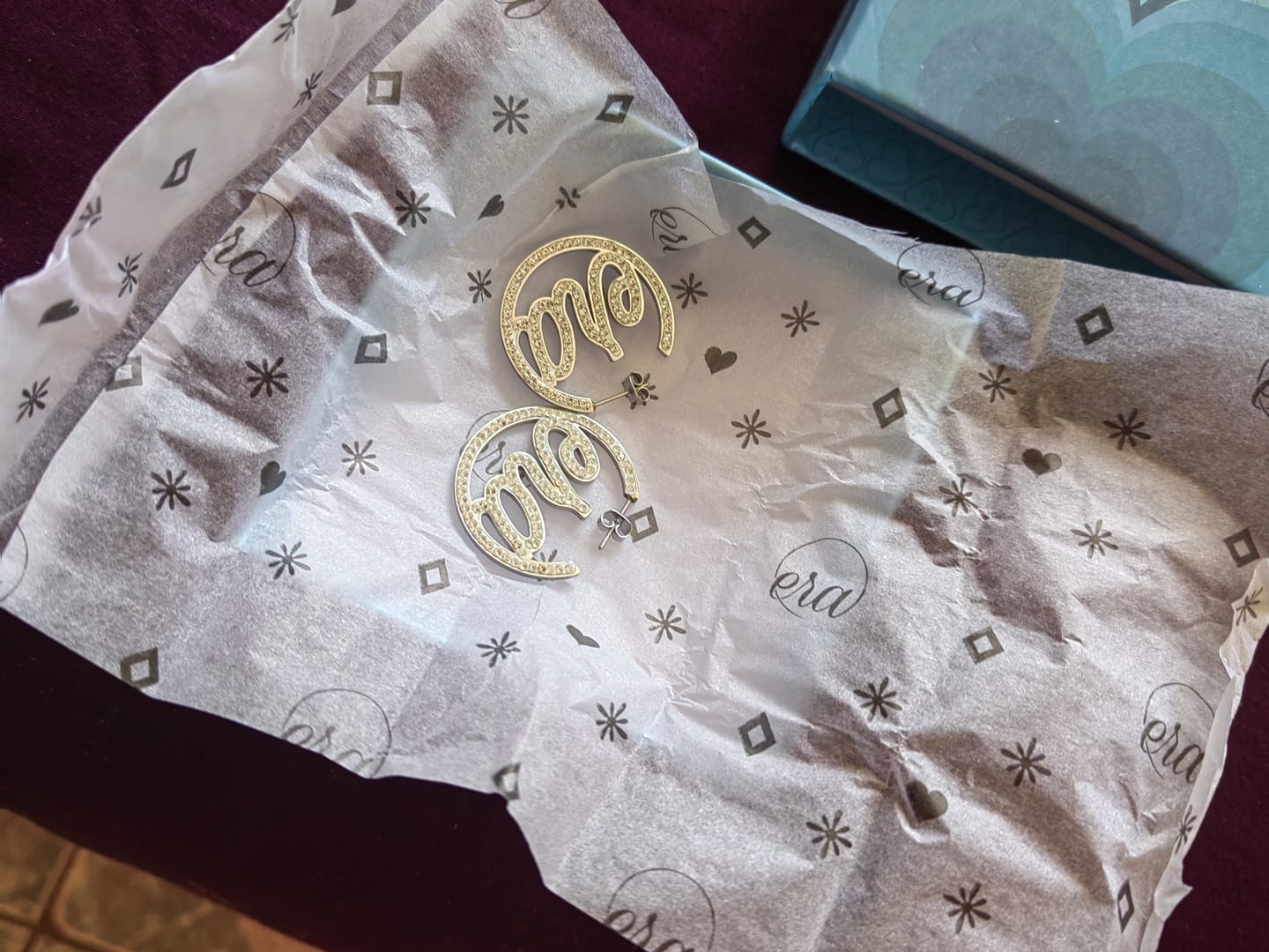Customer photo review of Silver Luxe Mini Logo Hoops