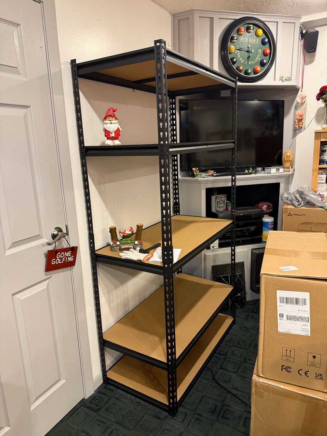 Customer photo review of Reibii 5-Tier 40" W Metal Shelving for Garage, 2500lbs Heavy Duty Storage Shelves, Adjustable Shelf for Closet, Warehouse, Commercial