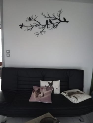 Customer photo review of Décoration murale en métal moderne - Oiseaux sur branche (V.2)