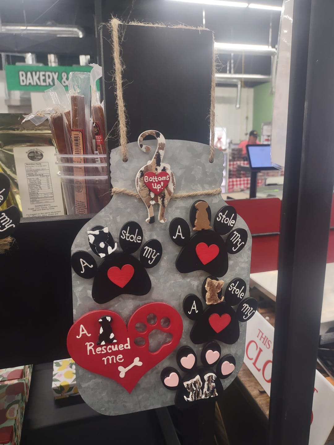 Customer photo review of Unfinished Wood Pawprint Heart Shape | Valentine's Day | Pet | DIY Craft Cutout | Up to 46"
