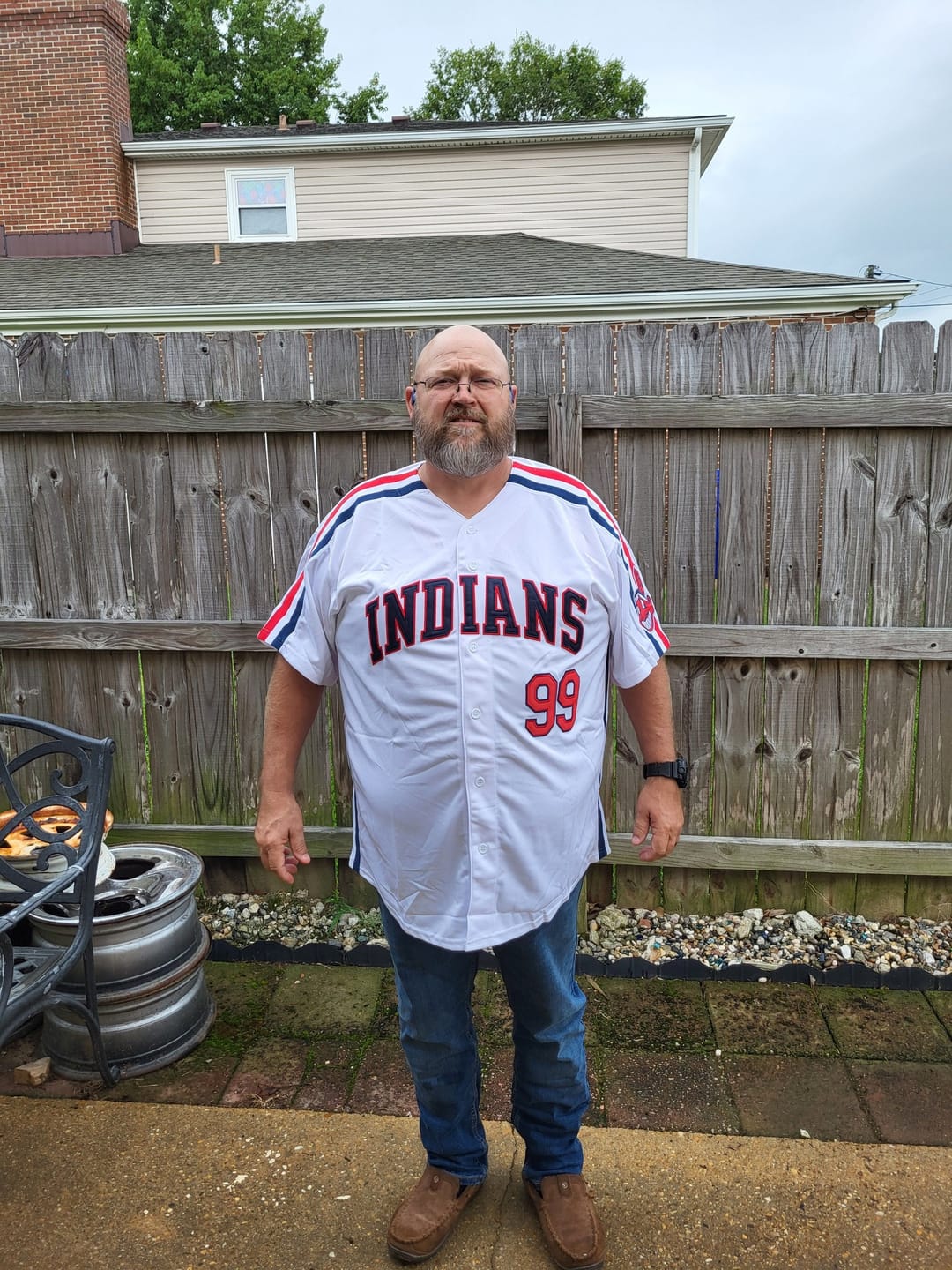 Customer photo review of Ricky Vaughn Wild Thing Indians Baseball Jersey