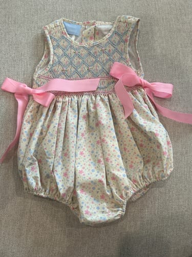 Customer photo review of Callaway Garden Smocked Scarlett Bubble