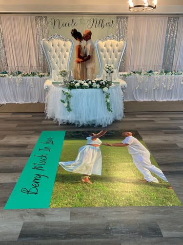 Customer photo review of Custom Fabric Backdrop for Birthday&Baby Shower&Wedding& Any Event Decorations