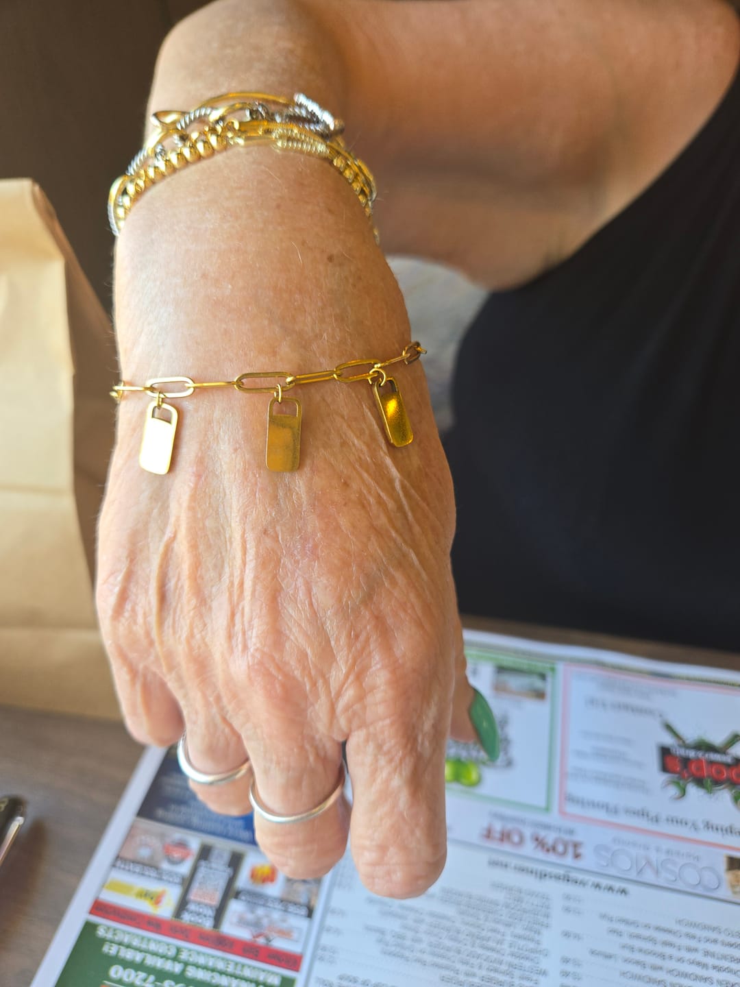 Customer photo review of Personalized Chain Link Bracelet with Custom Name Charms