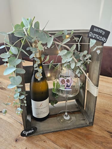 Kundenbewertung mit Foto zu Puccini wine glass with UV print - Best friend configuration - Personalized with name - Gift for girlfriends & mom - for birthday - Motiv & Anzahl: Freundinnen Einzel, Personalization: Yessi & Jenny