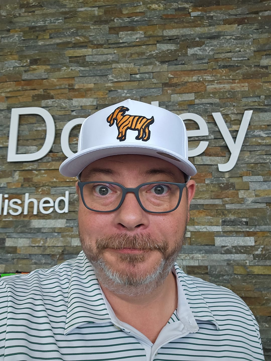 Customer photo review of The GOAT Hat - White