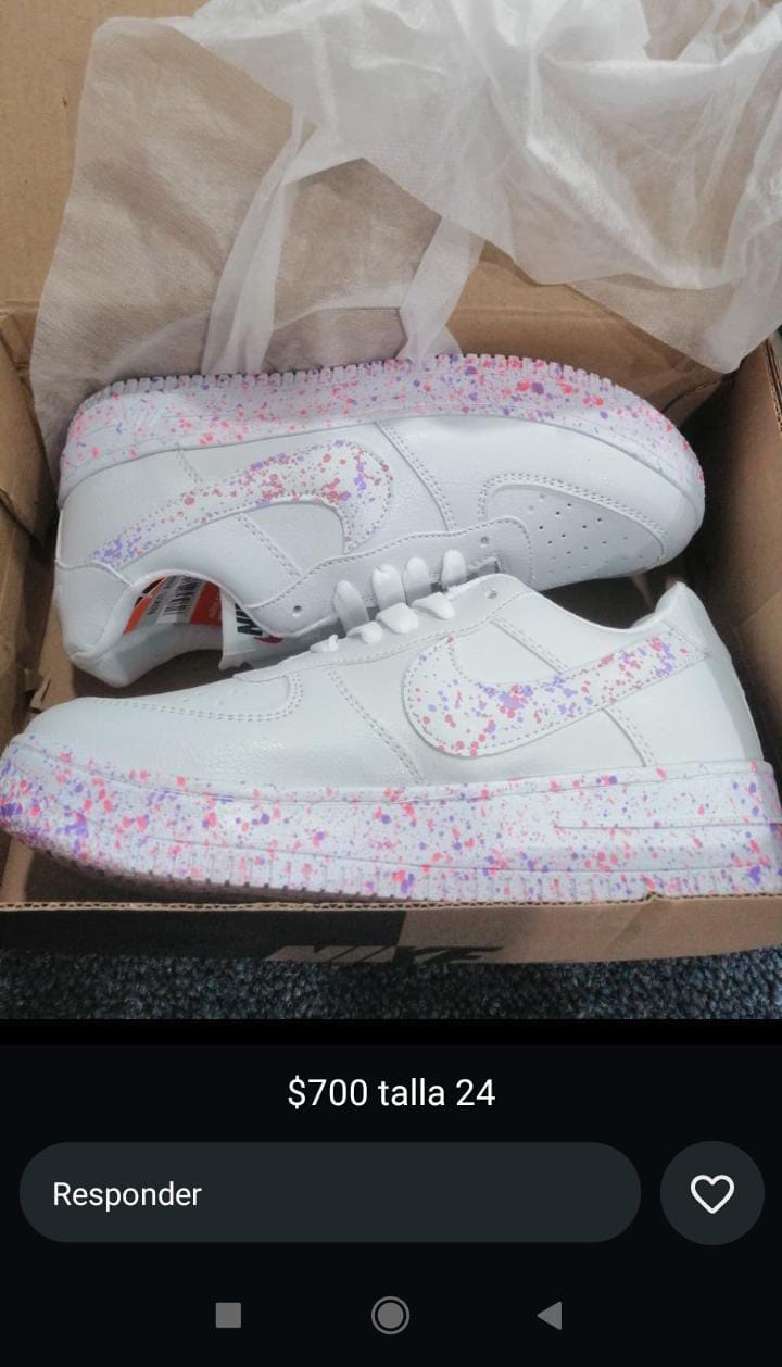 Customer photo review of Tenis 270 Plus Charpeado Coral Lila
