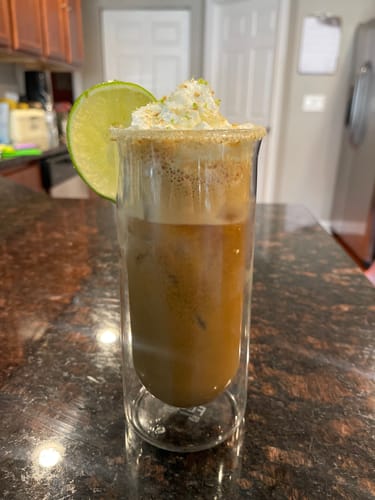 Customer photo review of FLUR Iced Coffee Glasses