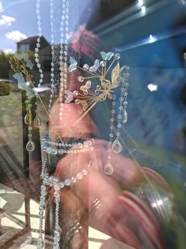 Customer photo review of Butterfly Suncatcher Plant Wand DIY Kit  - Flutter