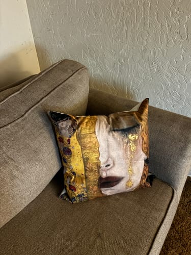 Customer photo review of Gustav Klimt Pillow cases