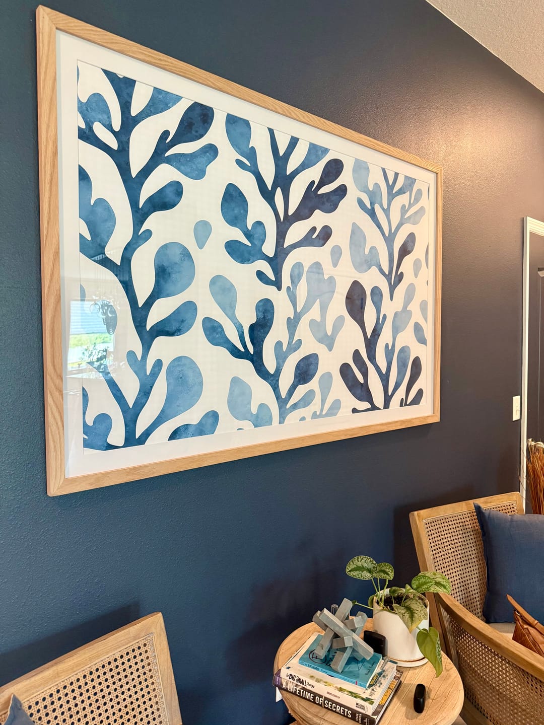 Customer photo review of Coastal Blue Seaweed Motif