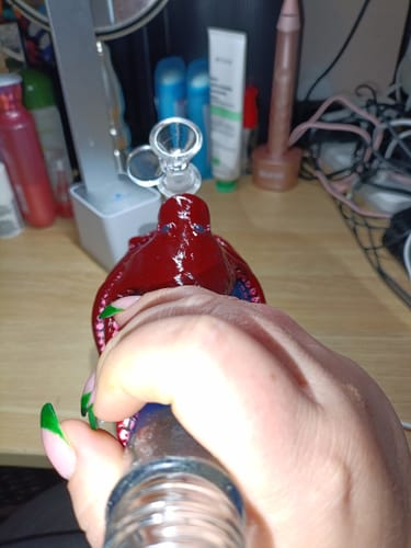 Customer photo review of DIY Bong Kit - Water Pipe Drilling Kit for Decanters, Vases & Bottles