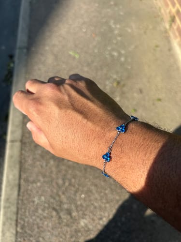 Customer photo review of OCEAN CLOVER BRACELET | Silver