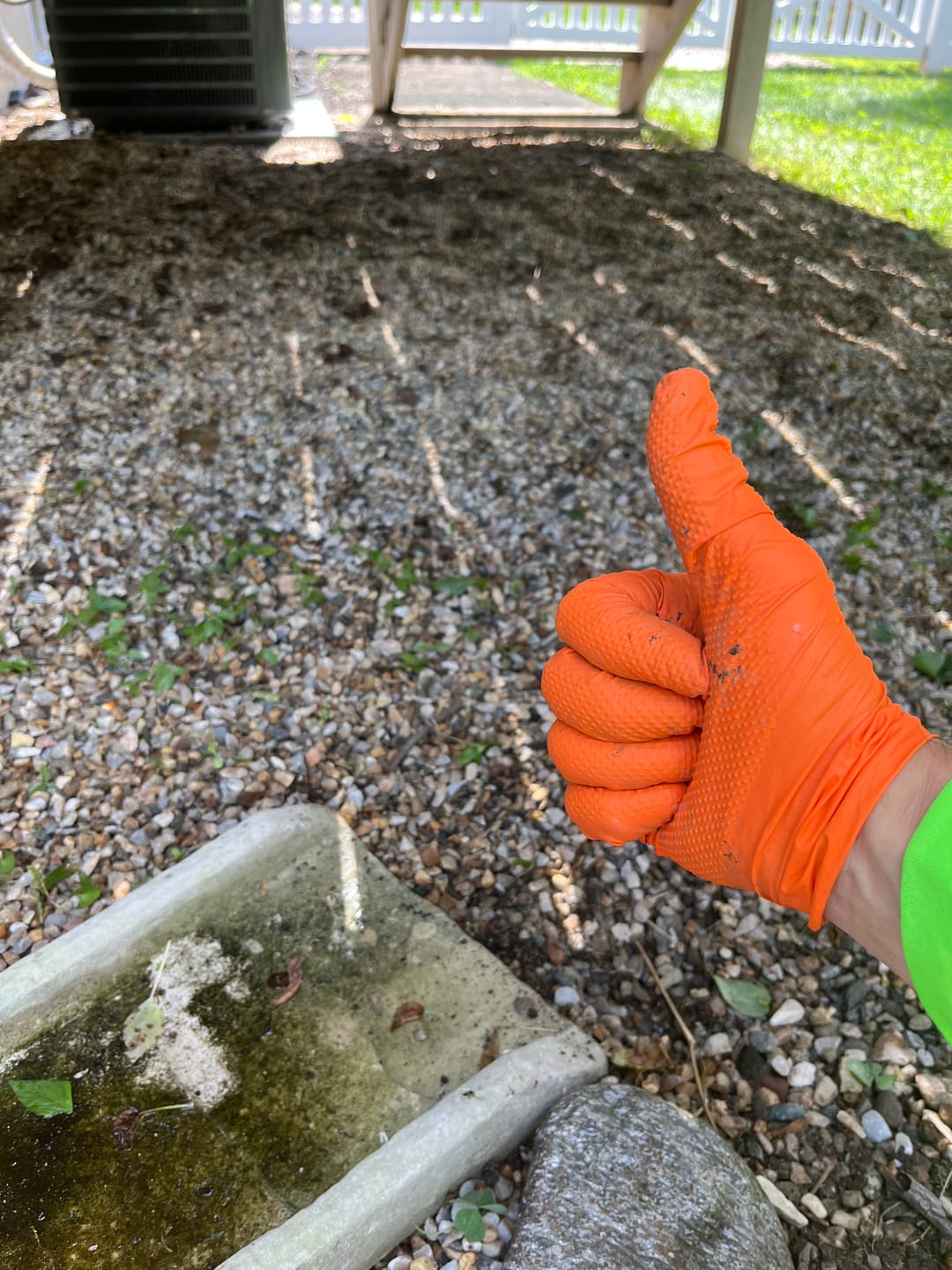 Customer photo review of Nitrile Gloves with Diamond Texture - 8 Mil - Large - Orange