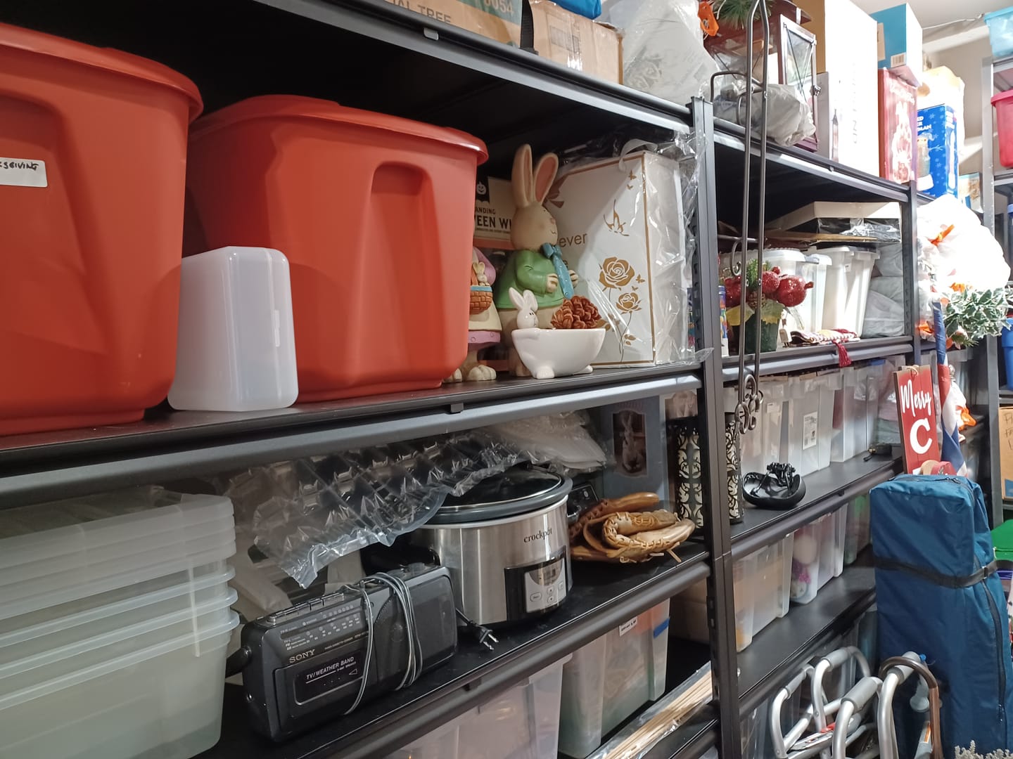 Customer photo review of REIBII 6-Tier 55" W Heavy Duty Industrial Garage Shelving, Adjustable Metal Storage Shelving Units, For Basement&Warehouse