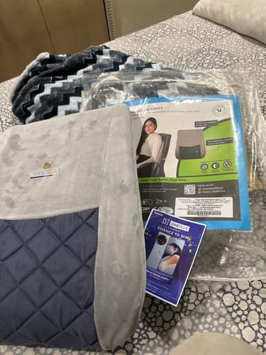 Customer photo review of Smart Orthopaedic Back Rest | For Posture Correction & Relief from Back Pain (Grey)